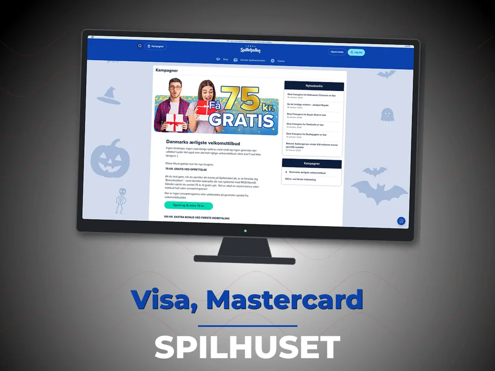 Spilhuset - Visa, Mastercard